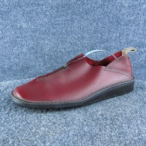 MOMA Made In Italy Women Loafer Shoes Size‎ 37 Medium Red Leather Slip On